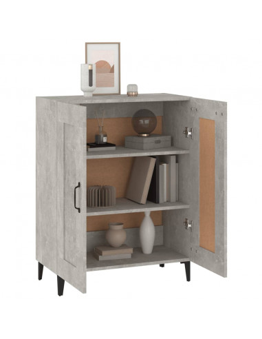 Credenza Grigio Cemento 69,5x34x90 cm in Legno Multistrato