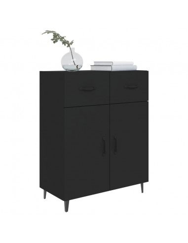 Credenza Nera 69,5x34x90 cm in Legno Multistrato