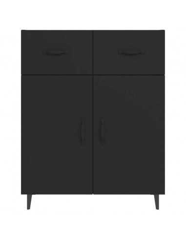 Credenza Nera 69,5x34x90 cm in Legno Multistrato