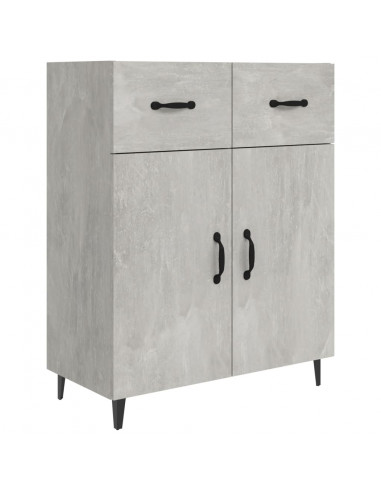 Credenza Grigio Cemento 69,5x34x90 cm in Legno Multistrato