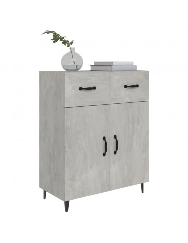 Credenza Grigio Cemento 69,5x34x90 cm in Legno Multistrato