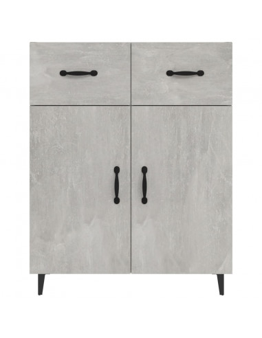 Credenza Grigio Cemento 69,5x34x90 cm in Legno Multistrato