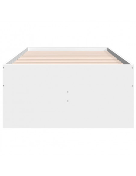 Divano Letto con Cassetti Bianco 90x190 cm in Legno Multistrato
