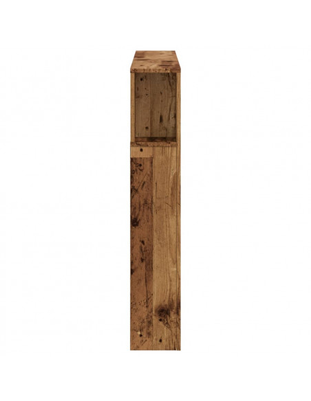 Testiera LED Legno Antico 120x18,5x103,5 cm Legno Multistrato