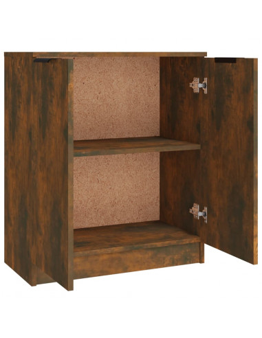 Credenze 3 pz Rovere Fumo in Legno Multistrato