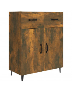 Credenza Rovere Fumo 69,5x34x90 cm in Legno Multistrato 2