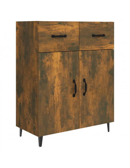 Credenza Rovere Fumo 69,5x34x90 cm in Legno Multistrato