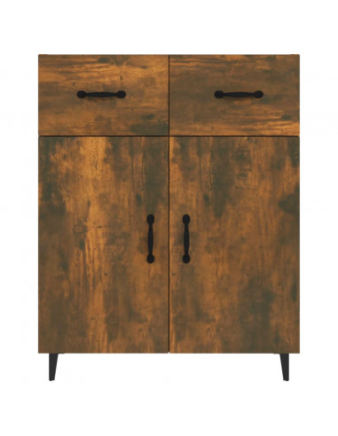 Credenza Rovere Fumo 69,5x34x90 cm in Legno Multistrato