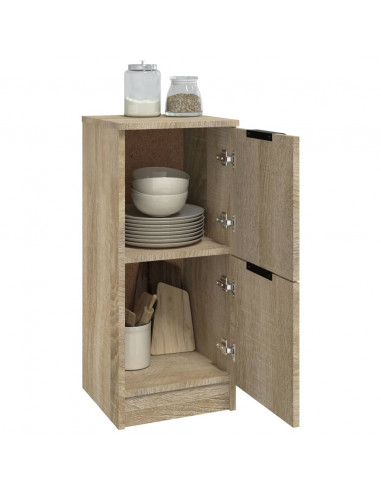 Credenze 2 pz Rovere Sonoma 30x30x70 cm in Legno Multistrato