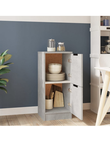 Credenza Grigio Cemento 30x30x70 cm in Legno Multistrato