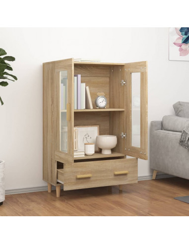 Credenza Rovere Sonoma 70x31x115 cm in Legno Multistrato