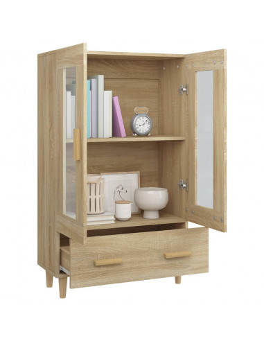 Credenza Rovere Sonoma 70x31x115 cm in Legno Multistrato