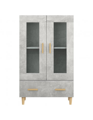 Credenza Grigio Cemento 70x31x115 cm in Legno Multistrato