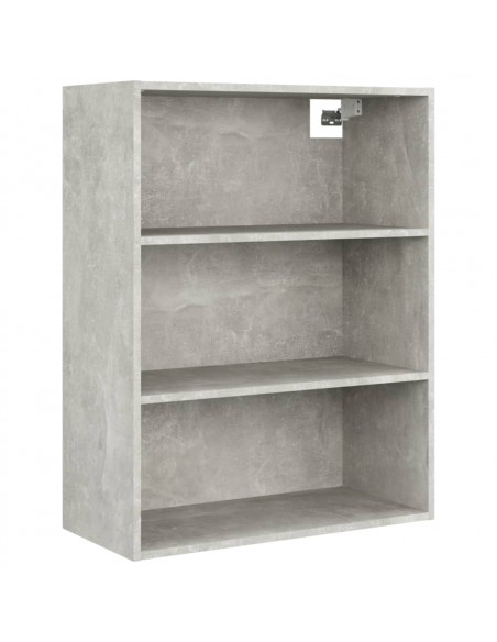 Armadietto Pensile a Parete Grigio Cemento 69,5x32,5x90 cm
