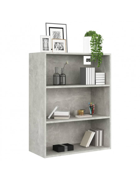 Armadietto Pensile a Parete Grigio Cemento 69,5x32,5x90 cm