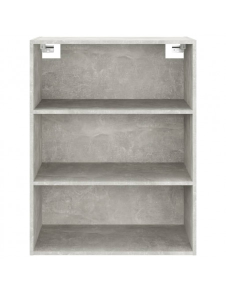 Armadietto Pensile a Parete Grigio Cemento 69,5x32,5x90 cm