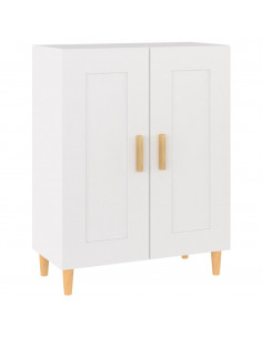 Credenza Bianca 69,5x34x90 cm in Legno Multistrato 2