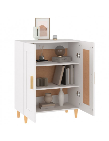 Credenza Bianca 69,5x34x90 cm in Legno Multistrato