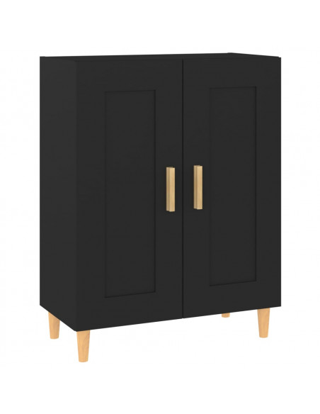 Credenza Nera 69,5x34x90 cm in Legno Multistrato