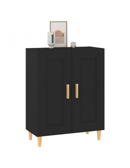Credenza Nera 69,5x34x90 cm in Legno Multistrato