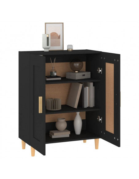 Credenza Nera 69,5x34x90 cm in Legno Multistrato