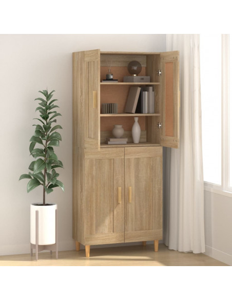 Credenza Rovere Sonoma 69,5x34x90 cm in Legno Multistrato