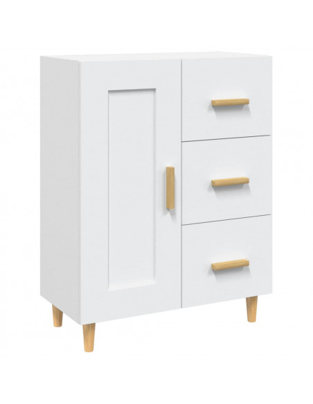 Credenza Bianca 69,5x34x90 cm in Legno Multistrato