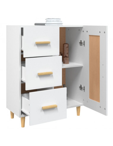 Credenza Bianca 69,5x34x90 cm in Legno Multistrato