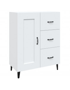 Credenza Bianca 69,5x34x90 cm in Legno Multistrato 2