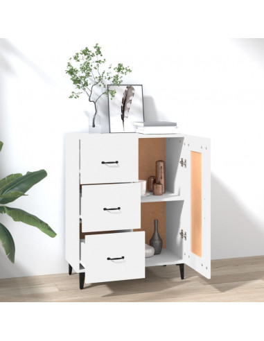 Credenza Bianca 69,5x34x90 cm in Legno Multistrato