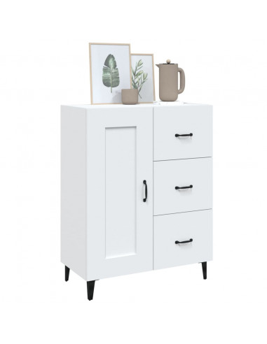 Credenza Bianca 69,5x34x90 cm in Legno Multistrato