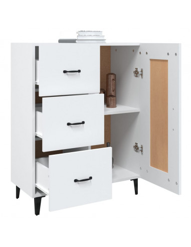 Credenza Bianca 69,5x34x90 cm in Legno Multistrato