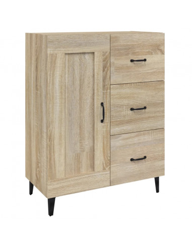 Credenza Rovere Sonoma 69,5x34x90 cm in Legno Multistrato