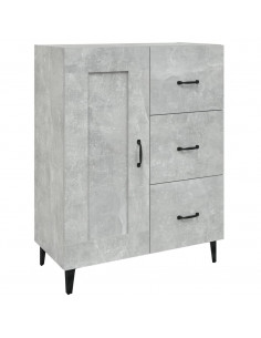 Credenza Grigio Cemento 69,5x34x90 cm in Legno Multistrato 2