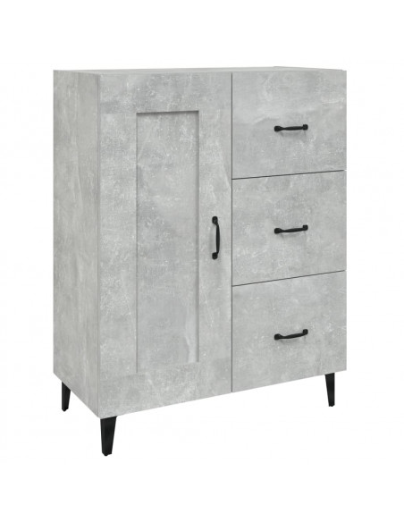 Credenza Grigio Cemento 69,5x34x90 cm in Legno Multistrato