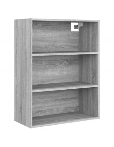 Armadietto Pensile a Parete Grigio Sonoma 69,5x32,5x90 cm