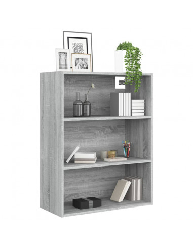 Armadietto Pensile a Parete Grigio Sonoma 69,5x32,5x90 cm