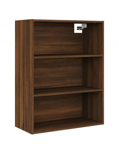 Armadietto Pensile a Parete Rovere Marrone 69,5x32,5x90 cm