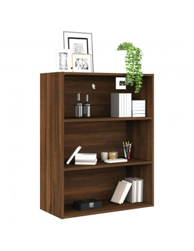 Armadietto Pensile a Parete Rovere Marrone 69,5x32,5x90 cm