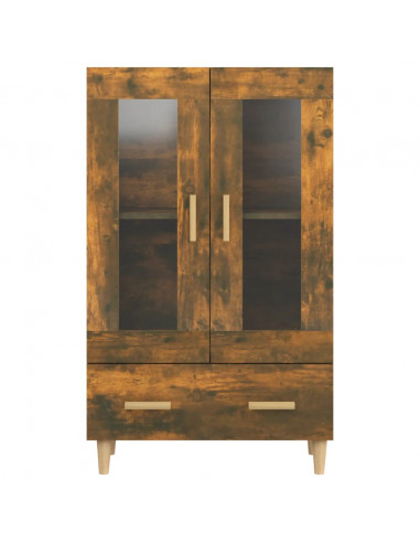 Credenza Rovere Fumo 70x31x115 cm in Legno Multistrato