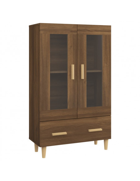 Credenza Rovere Marrone 70x31x115 cm in Legno Multistrato
