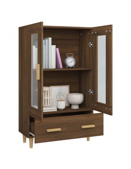 Credenza Rovere Marrone 70x31x115 cm in Legno Multistrato
