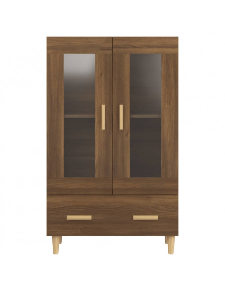 Credenza Rovere Marrone 70x31x115 cm in Legno Multistrato