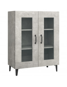 Credenza Grigio Cemento 69,5x34x90 cm in Legno Multistrato 2