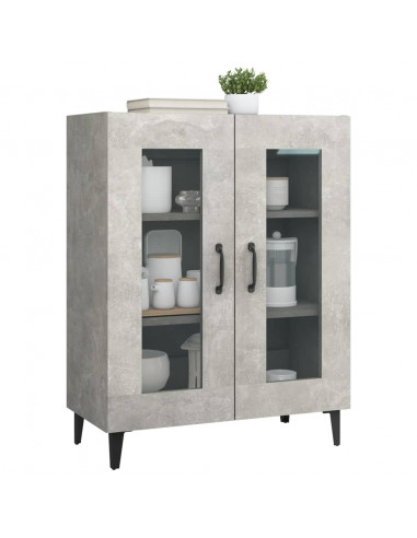 Credenza Grigio Cemento 69,5x34x90 cm in Legno Multistrato