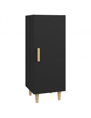 Credenza Nera 34,5x34x90 cm in Legno Multistrato