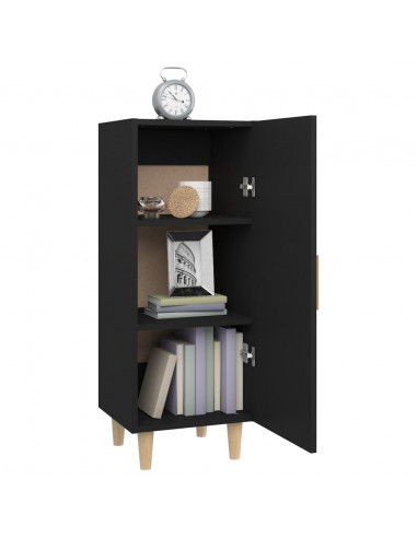 Credenza Nera 34,5x34x90 cm in Legno Multistrato
