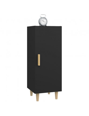 Credenza Nera 34,5x34x90 cm in Legno Multistrato