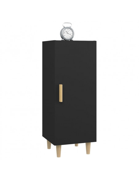 Credenza Nera 34,5x34x90 cm in Legno Multistrato
