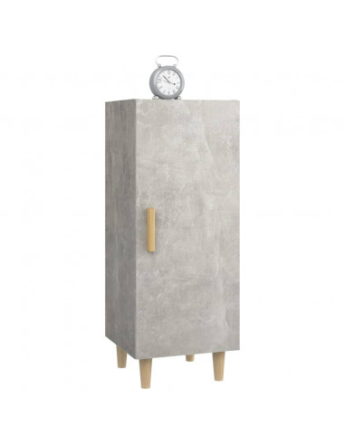Credenza Grigio Cemento 34,5x34x90 cm in Legno Multistrato